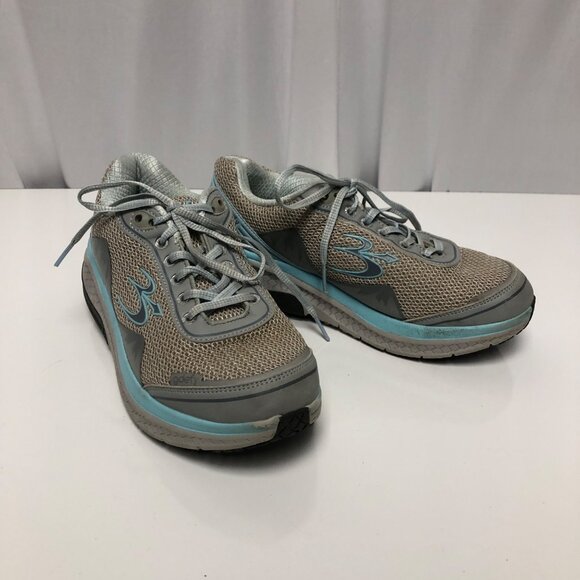GDefy Gravity Defyer Mighty Walk Athletic Shoes Womens Size 8 Gray Aqua Sneaker - Picture 2 of 7